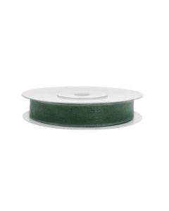 Ruban soie 6 mm - vert bouteille