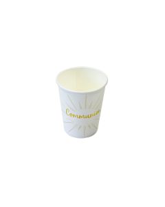 Gobelet carton communion blanc et or 270ml x 6