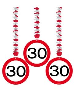 Lot de 3 suspensions d'anniversaire - 30 ans