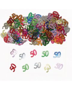 Sachet de confettis multicolores - 50 ans.