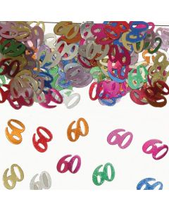 Confettis multicolores 60 ans