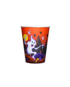 6 gobelets fantôme Halloween - 9,5 cm