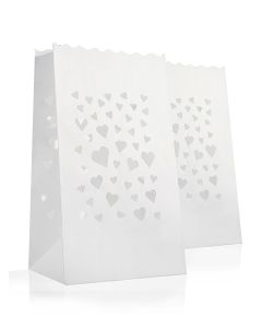 lanternes en papier mini coeur