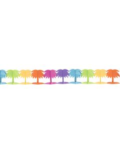 Guirlande palmiers multicolore - 3.6 m x 18 cm