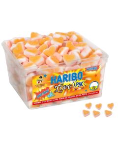 Boîte bonbons Haribo Love Pik Pêche - 150 pcs