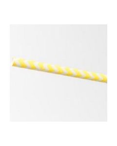 24 pailles chevrons blanc et jaune