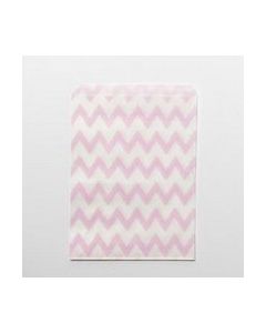 24 sachets papier chevrons – rose