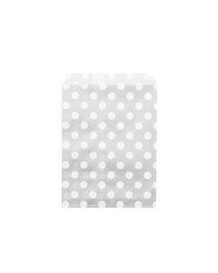 24 sachets papier gris pois blancs