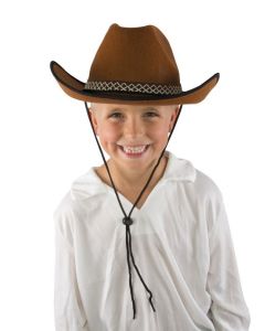 Chapeau feutre cow boy enfant - marron
