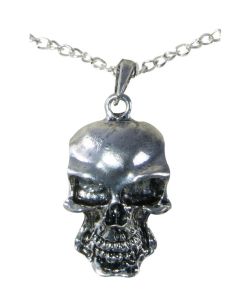 Collier tête de mort en métal