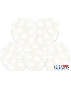 6 Ballons Baudruche Nuage Blanc