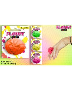 Bague fleur fluo