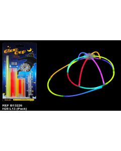 Casquette fluorescente avec tubes