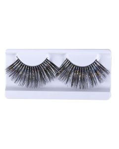 Paire de faux cils noirs et brillants