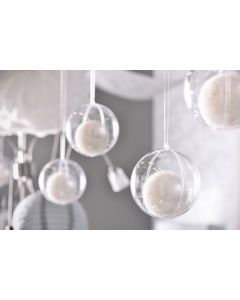 5 x Boule Transparente 10 cm