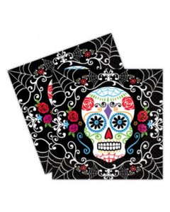 20 serviettes dia de los muertos