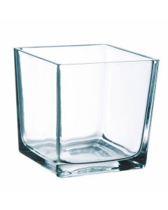 Vase cube transparent – 20 cm