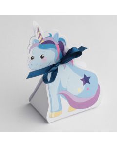 10 ballotins à dragées Licorne bleu (Délai 10 jours )