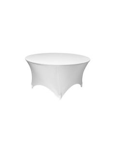 Nappe Ronde Blanche Lycra Extensible