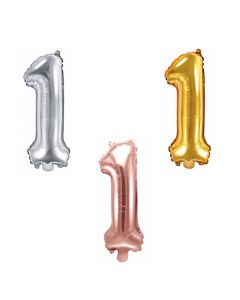 Ballon chiffre 1 - 86 cm - couleur au choix