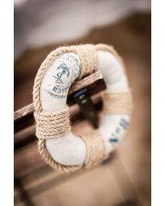 Bouée de marin lin et corde - 16 cm