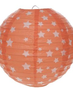 2x Lanterne Papier Etoile - Corail