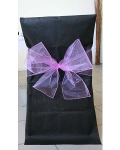 Noeuds en organza pour housses de chaises - parme - x10