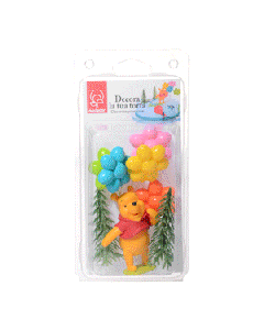 Kit gâteau Winnie l’ourson avec ballons et sapins