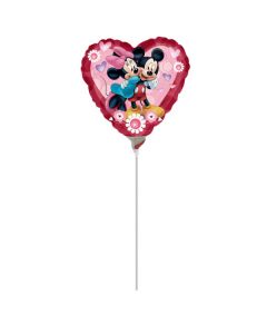 ballon helium coeur mickey et minnie