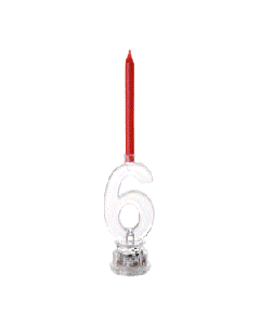 Bougie déco transparente anniversaire n°6