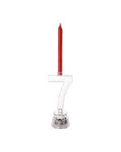 Bougie déco transparente anniversaire n°7