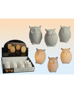 Chouette en céramique avec LED