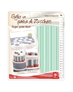 Pâte à sucre - motifs ligne - vert