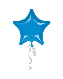 Ballon Hélium Jumbo en forme d'étoile - Bleu métal