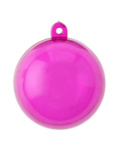 Lot 36 boules Dragées Transparente Fuchsia