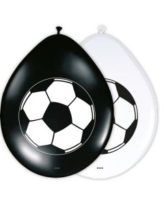 8 Ballons football blancs et noirs
