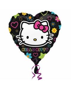 Ballon hélium coeur -  Hello Kitty