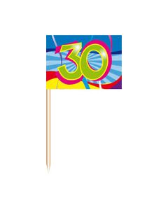 Drapeaux sur pique anniversaire - 30 ans