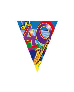 Banderole drapeaux anniversaire - 40 ans