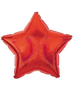 Ballon Hélium en forme d'étoile - Rouge étincelant
