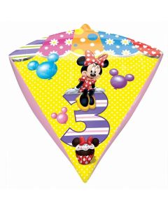 Ballon hélium diamant Minnie - 3 ans