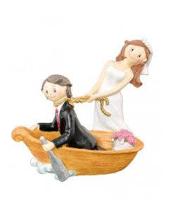 Figurine mariage barque