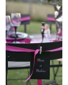 6 Marque-tables unis noirs