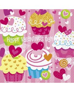 Serviettes - Happy Valentine's Day - x16