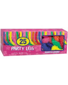 Colliers poly leis multicolores papier