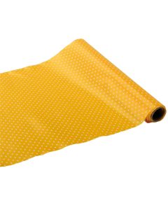 Rouleau satin à pois jaune