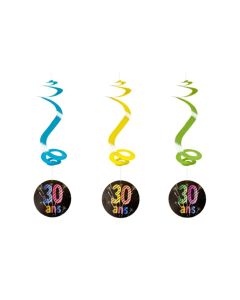 4 suspensions spirales Anniversaire 30 ans