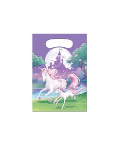 8 x Sachet anniversaire licorne violet