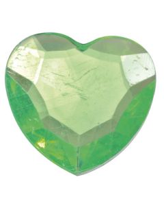 Grand cœur en diamant - vert anis