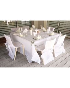 Nappe rectangulaire diamant - blanc